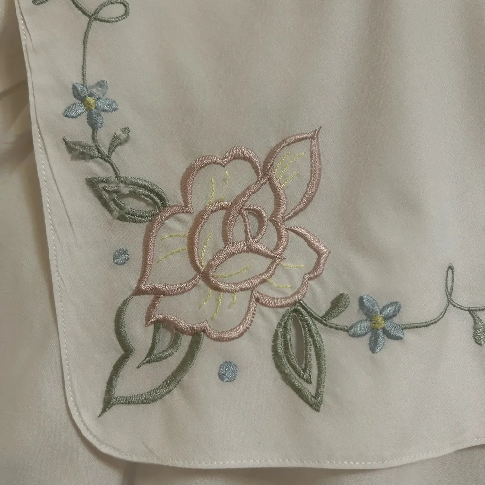 Vintage 1970s Cottagecore Witt Embroidered Blouse with Oversized Collar - Picture 10 of 10
